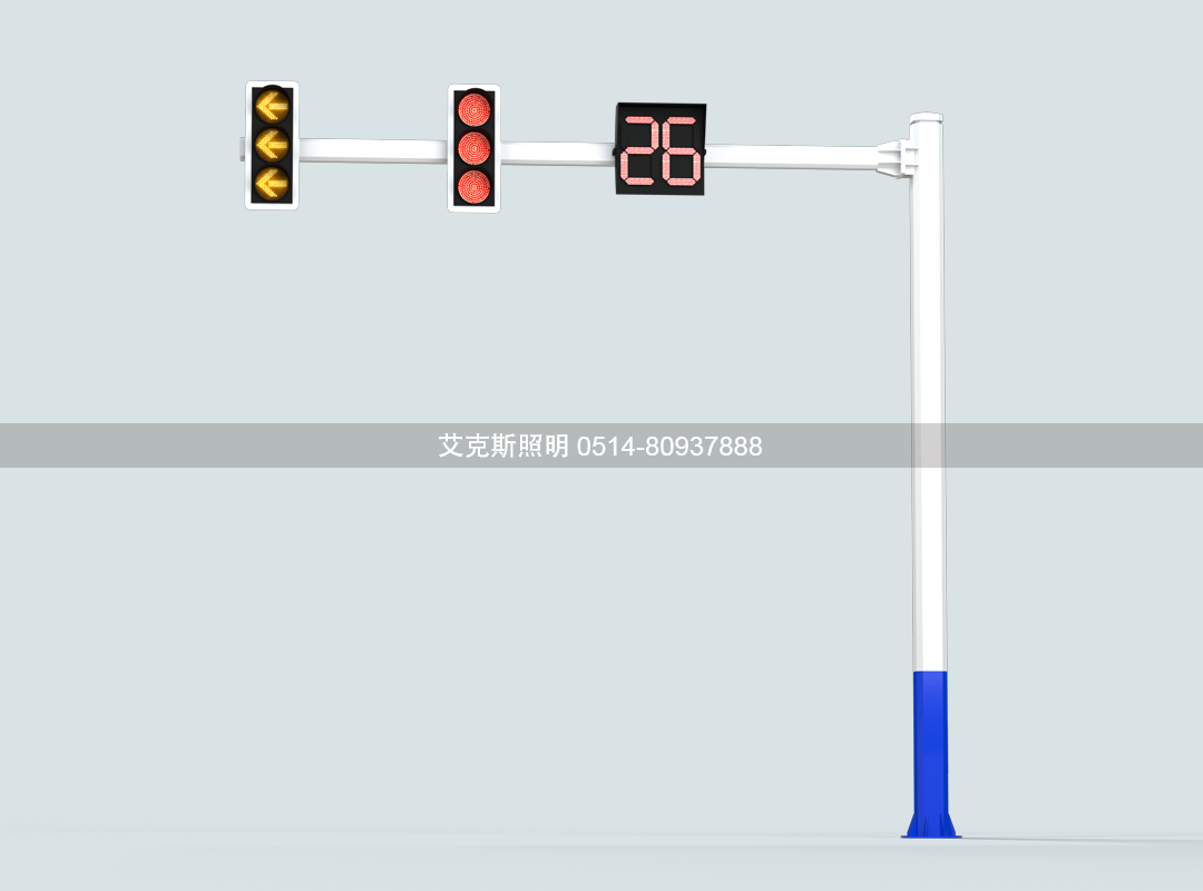 L型切角方柱單懸臂信號燈桿